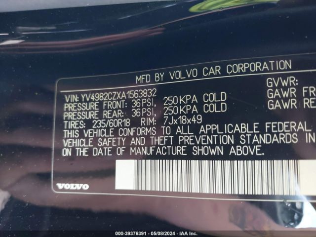 Photo 8 VIN: YV4982CZXA1563832 - VOLVO XC90 