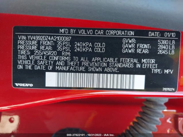 Photo 8 VIN: YV4992DZ4A2100087 - VOLVO XC60 