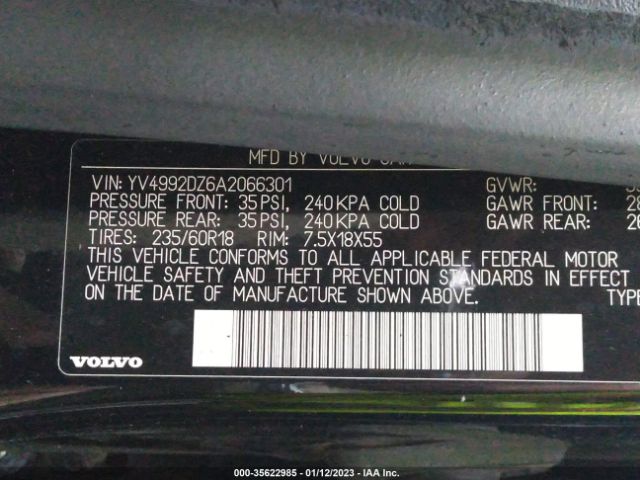 Photo 8 VIN: YV4992DZ6A2066301 - VOLVO XC60 