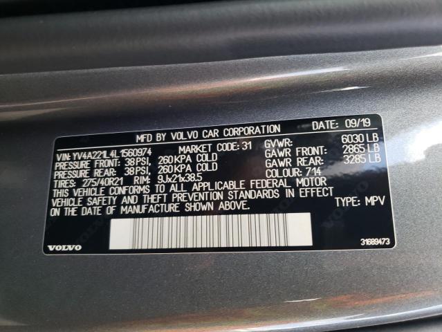 Photo 9 VIN: YV4A221L4L1560974 - VOLVO XC90 T6 IN 