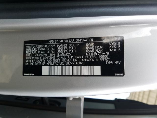 Photo 9 VIN: YV4A22PK1J1378127 - VOLVO XC90 T6 