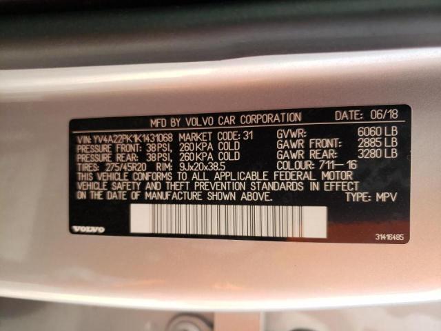 Photo 9 VIN: YV4A22PK1K1431068 - VOLVO XC90 T6 MO 