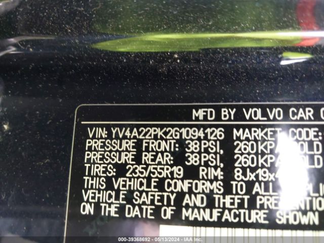 Photo 8 VIN: YV4A22PK2G1094126 - VOLVO XC90 