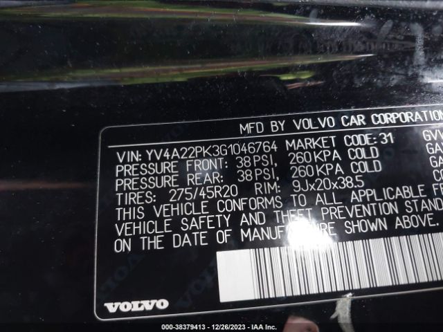 Photo 8 VIN: YV4A22PK3G1046764 - VOLVO XC90 