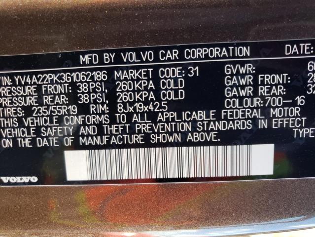 Photo 11 VIN: YV4A22PK3G1062186 - VOLVO XC90 