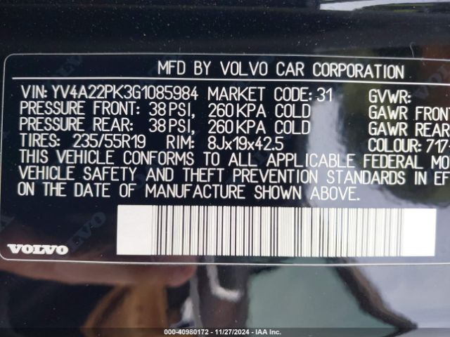 Photo 8 VIN: YV4A22PK3G1085984 - VOLVO XC90 