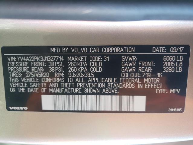 Photo 9 VIN: YV4A22PK3J1327714 - VOLVO XC90 T6 