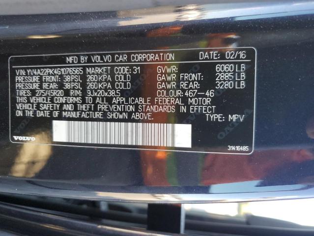 Photo 11 VIN: YV4A22PK4G1076565 - VOLVO XC90 T6 