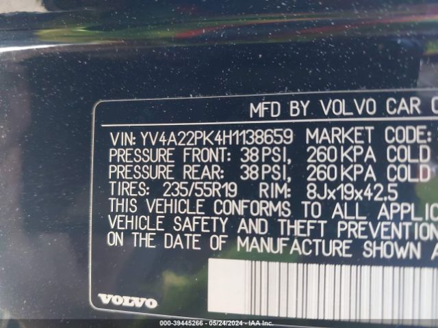 Photo 8 VIN: YV4A22PK4H1138659 - VOLVO XC90 