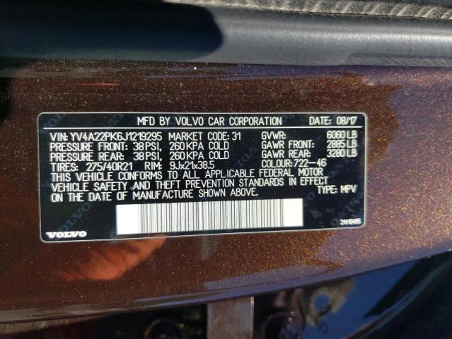 Photo 13 VIN: YV4A22PK6J1219295 - VOLVO XC90 T6 