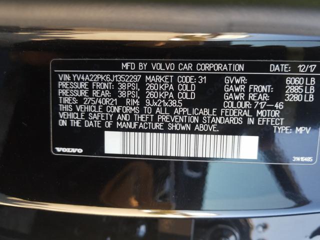 Photo 9 VIN: YV4A22PK6J1352297 - VOLVO XC90 