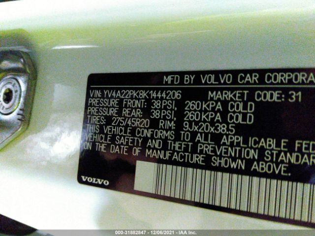 Photo 8 VIN: YV4A22PK8K1444206 - VOLVO XC90 