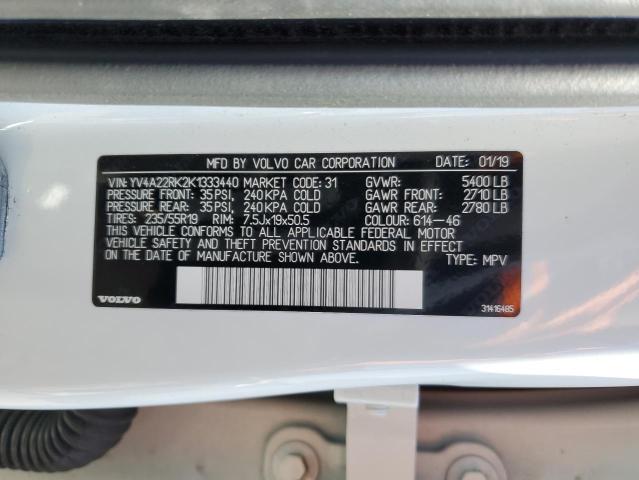 Photo 12 VIN: YV4A22RK2K1333440 - VOLVO XC60 