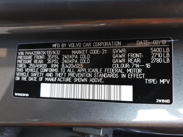 Photo 9 VIN: YV4A22RK5K1351432 - VOLVO XC60 T6 