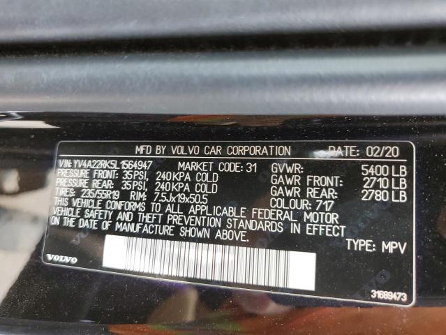 Photo 11 VIN: YV4A22RK5L1564947 - VOLVO XC60 T6 MO 