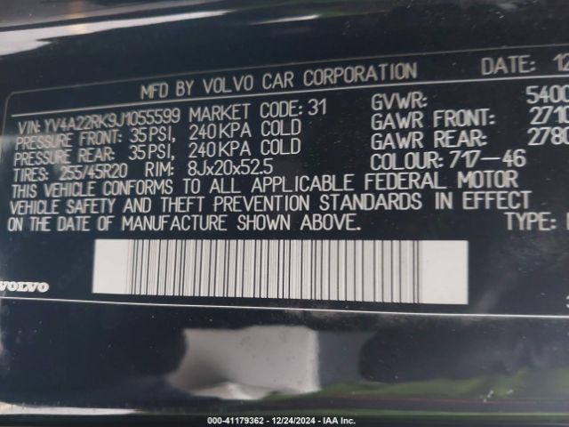 Photo 8 VIN: YV4A22RK9J1055599 - VOLVO XC60 