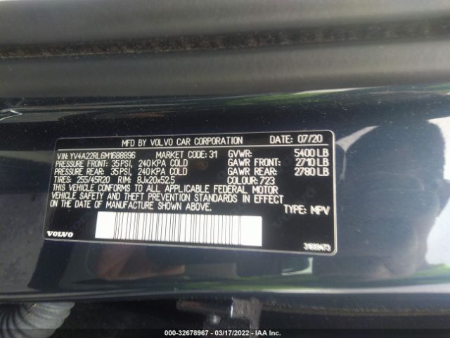 Photo 8 VIN: YV4A22RL6M1688896 - VOLVO XC60 