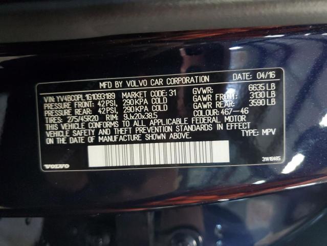 Photo 12 VIN: YV4BC0PL1G1093189 - VOLVO XC90 