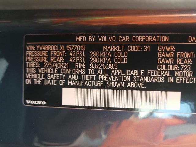 Photo 9 VIN: YV4BR0CLXL1577019 - VOLVO XC90 