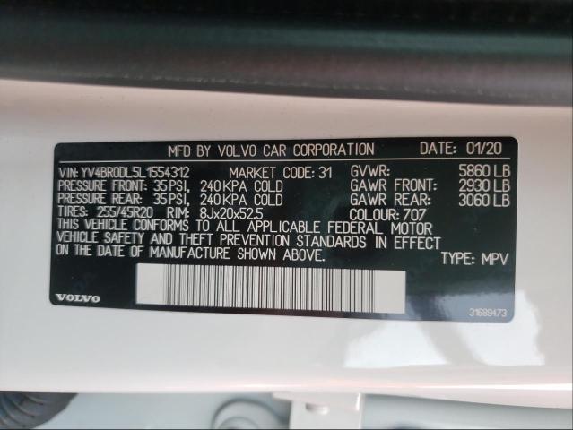 Photo 9 VIN: YV4BR0DL5L1554312 - VOLVO XC60 