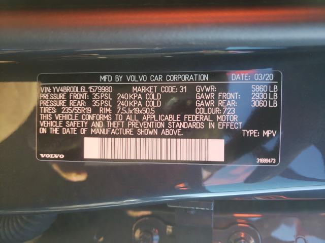 Photo 9 VIN: YV4BR0DL6L1579980 - VOLVO XC60 T8 IN 