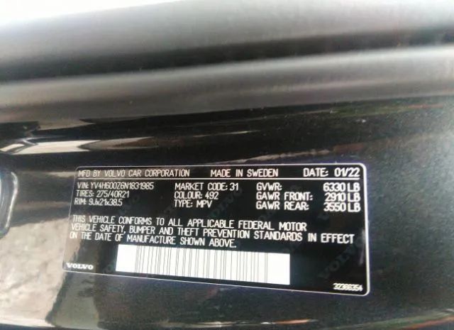 Photo 8 VIN: YV4H600Z6N1831985 - VOLVO XC90 RECHARGE 