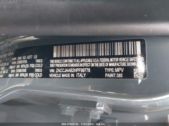 Photo 8 VIN: ZACCJAAB2HPF99778 - JEEP RENEGADE 