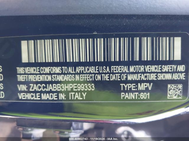 Photo 8 VIN: ZACCJABB3HPE99333 - JEEP RENEGADE 