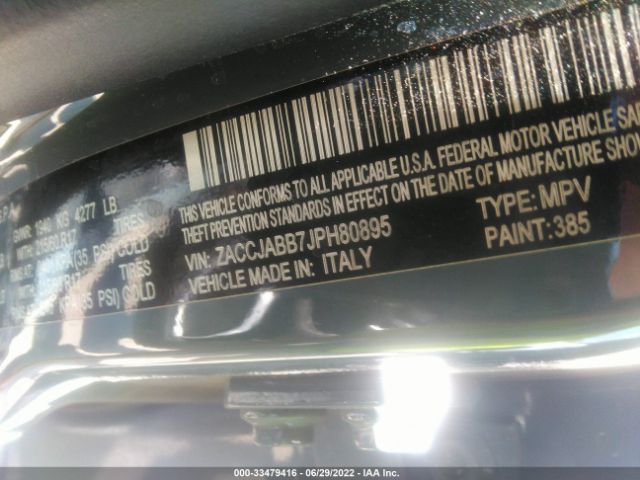 Photo 8 VIN: ZACCJABB7JPH80895 - JEEP RENEGADE 