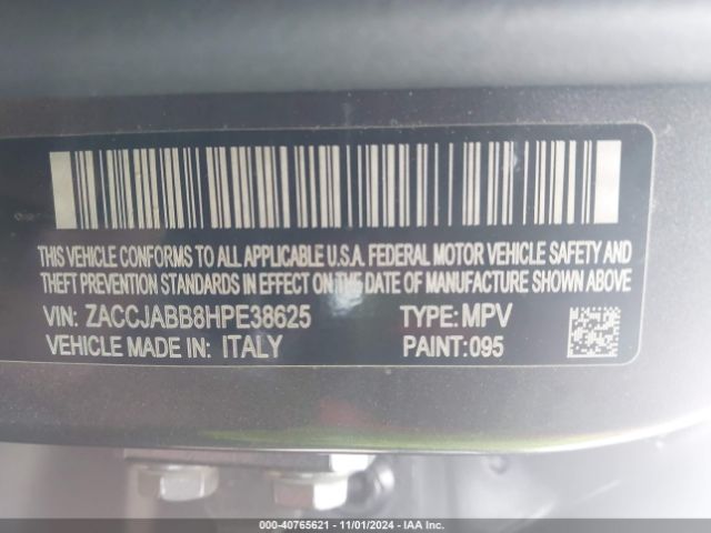 Photo 8 VIN: ZACCJABB8HPE38625 - JEEP RENEGADE 