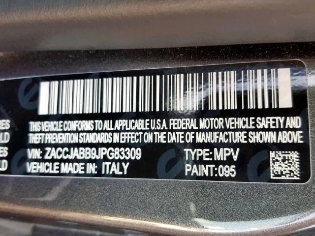 Photo 9 VIN: ZACCJABB9JPG83309 - JEEP RENEGADE L 