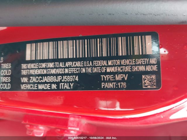 Photo 8 VIN: ZACCJABB9JPJ58974 - JEEP RENEGADE 