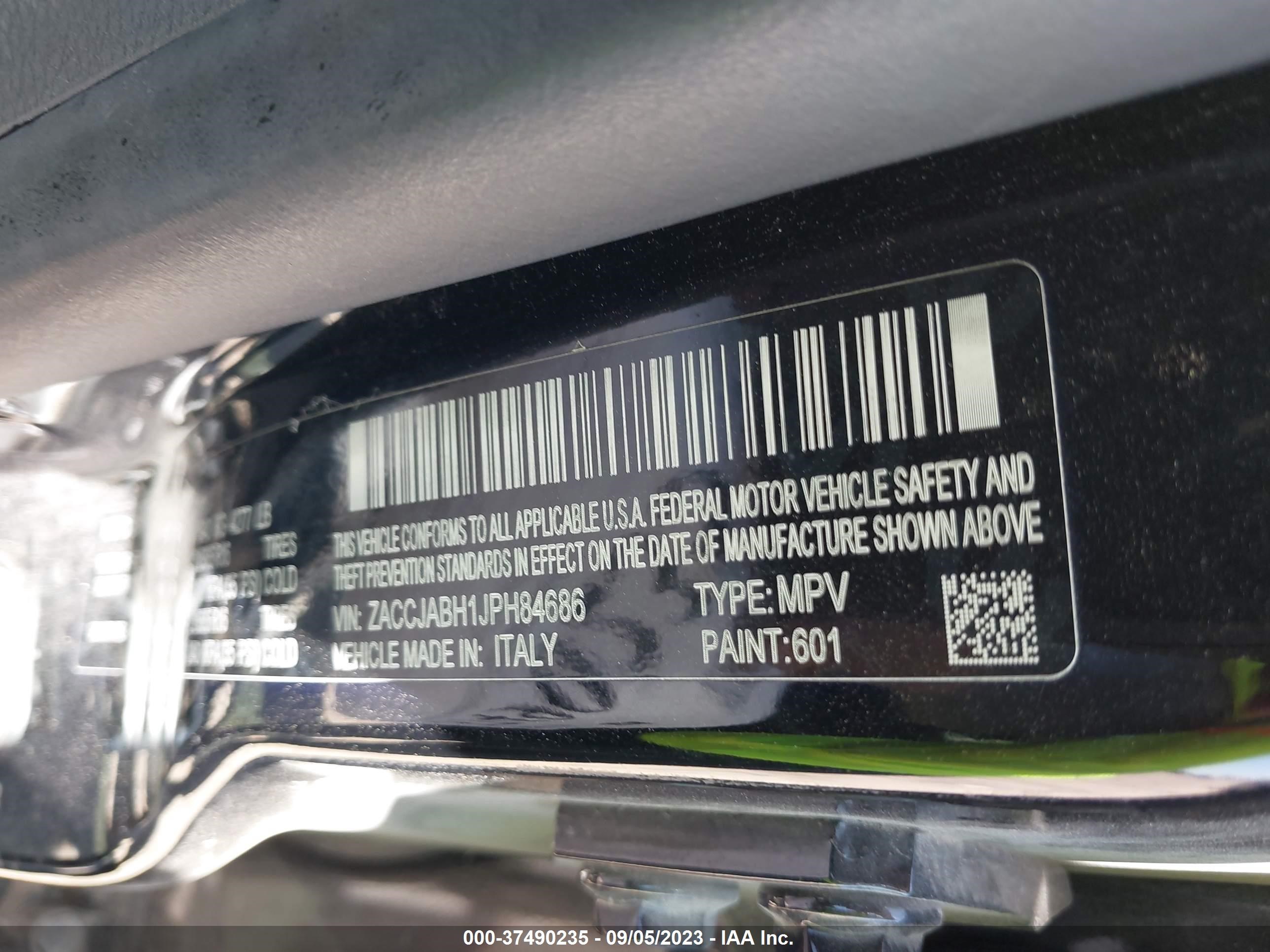 Photo 8 VIN: ZACCJABH1JPH84686 - JEEP RENEGADE 