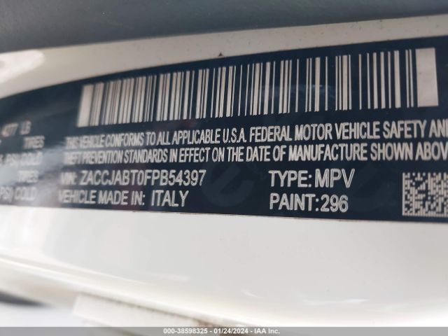 Photo 8 VIN: ZACCJABT0FPB54397 - JEEP RENEGADE 