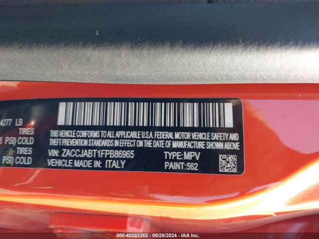 Photo 8 VIN: ZACCJABT1FPB86965 - JEEP RENEGADE 