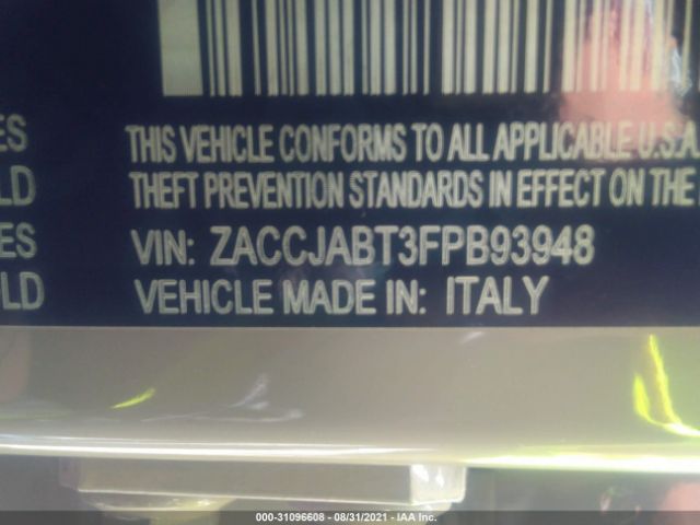 Photo 8 VIN: ZACCJABT3FPB93948 - JEEP RENEGADE 