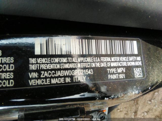 Photo 8 VIN: ZACCJABW0GPD21543 - JEEP RENEGADE 