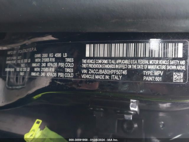 Photo 8 VIN: ZACCJBAB0HPF50746 - JEEP RENEGADE 