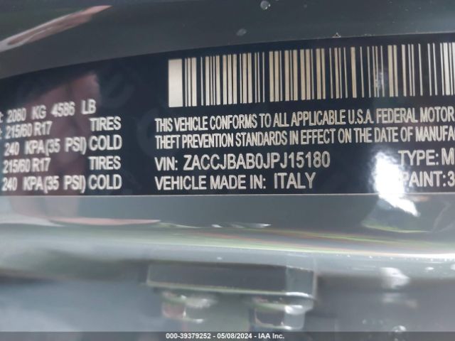 Photo 8 VIN: ZACCJBAB0JPJ15180 - JEEP RENEGADE 