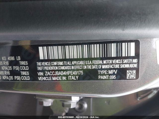 Photo 8 VIN: ZACCJBAB4HPE49175 - JEEP RENEGADE 