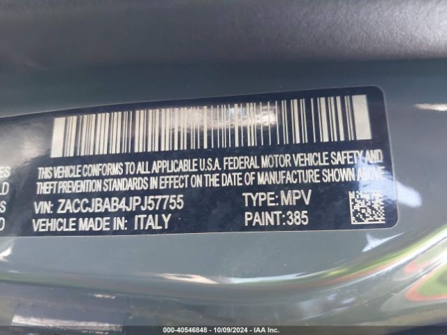 Photo 8 VIN: ZACCJBAB4JPJ57755 - JEEP RENEGADE 