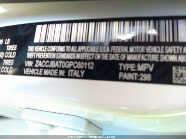 Photo 8 VIN: ZACCJBAT0GPC60112 - JEEP RENEGADE 