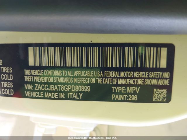 Photo 8 VIN: ZACCJBAT8GPD80899 - JEEP RENEGADE 