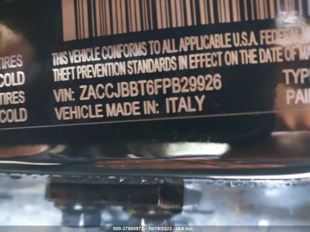 Photo 8 VIN: ZACCJBBT6FPB29926 - JEEP RENEGADE 