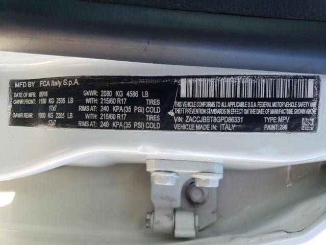 Photo 11 VIN: ZACCJBBT8GPD86331 - JEEP RENEGADE L 