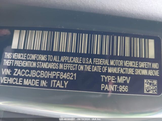 Photo 8 VIN: ZACCJBCB0HPF84621 - JEEP RENEGADE 