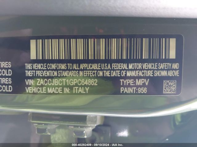 Photo 8 VIN: ZACCJBCT1GPC64862 - JEEP RENEGADE 