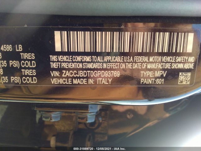 Photo 8 VIN: ZACCJBDT0GPD93769 - JEEP RENEGADE 