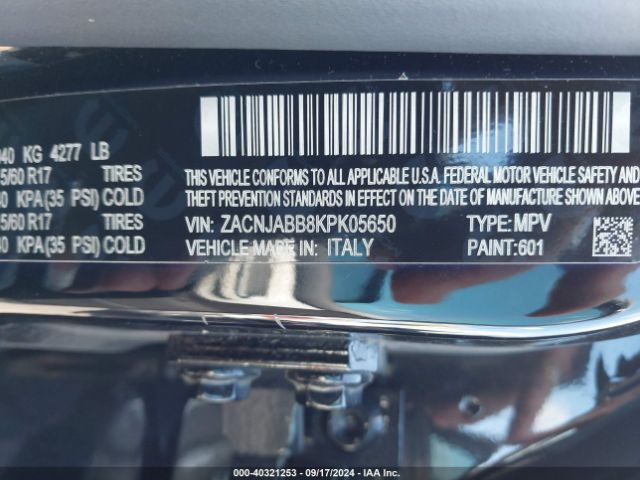 Photo 8 VIN: ZACNJABB8KPK05650 - JEEP RENEGADE 