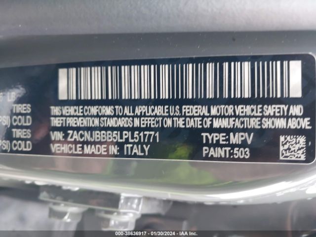 Photo 8 VIN: ZACNJBBB5LPL51771 - JEEP RENEGADE 